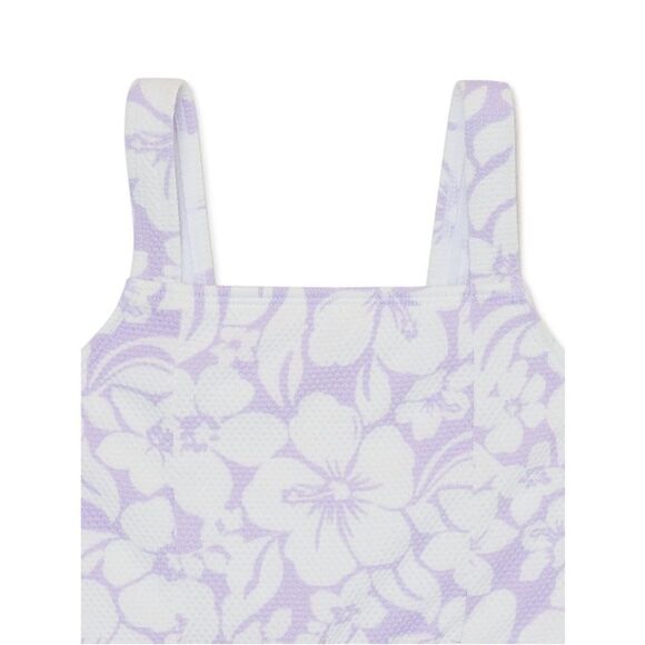 Girls Yellow Floral & Hibiscus Bathing Suit Swimsuit 1-Piece 2-Pack Size XS 4/5 - Picture 6 of 7